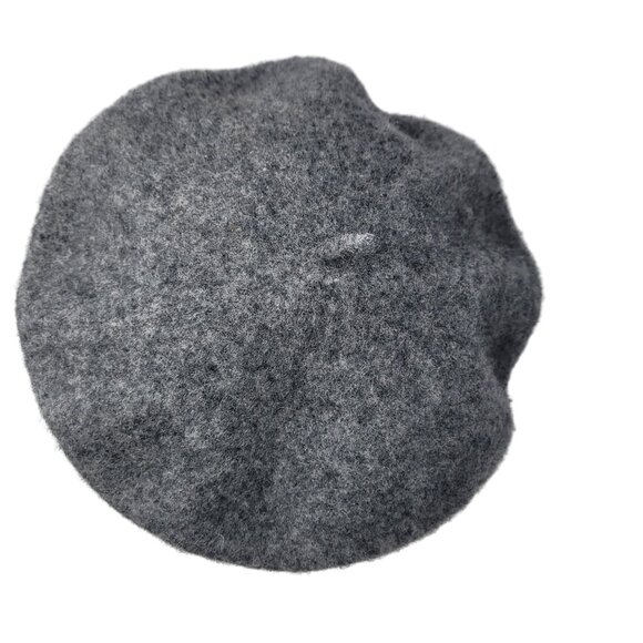 Unisex Classic Heather Gray‎ Wool Beret Hat French-Chic Artsy Dark Academia - Picture 6 of 8